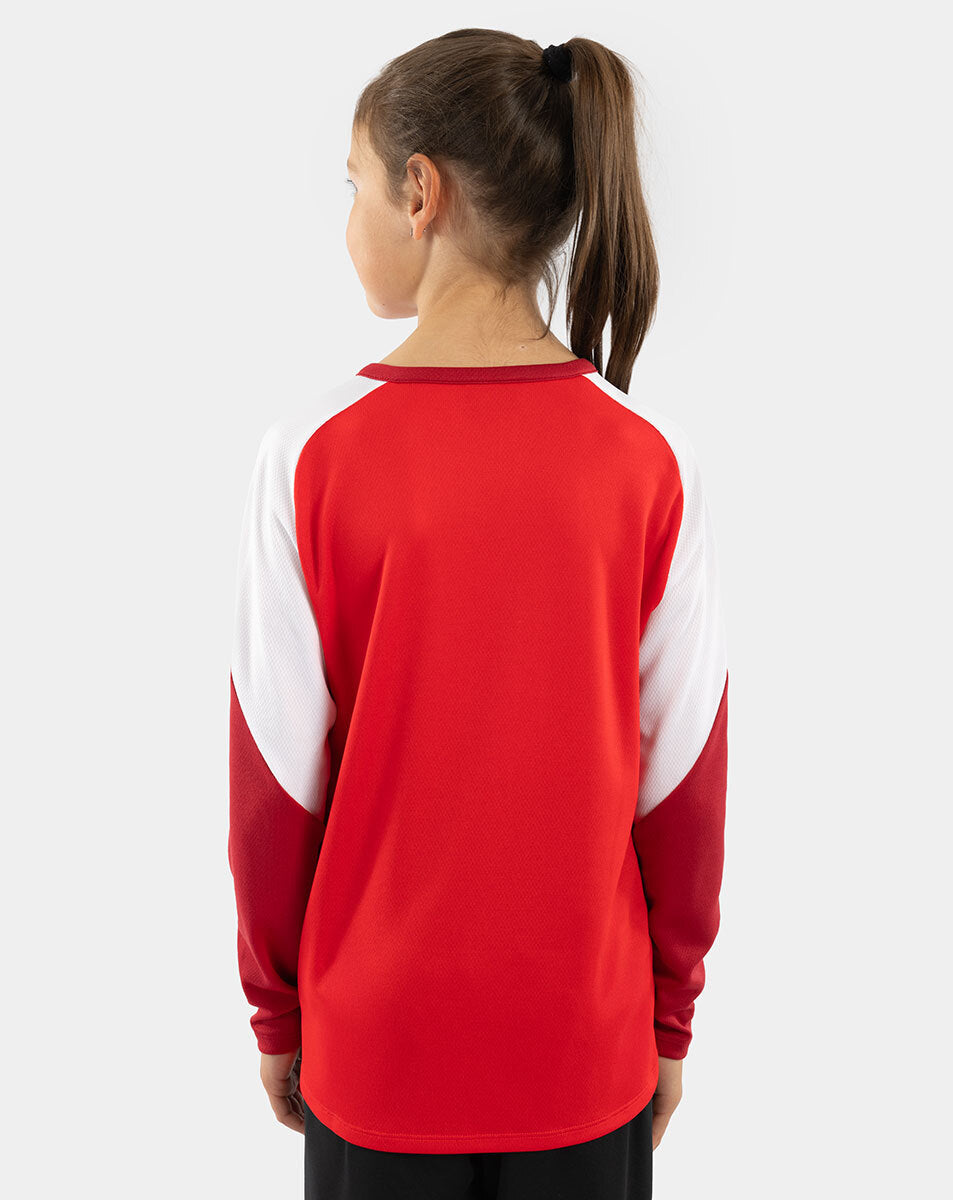 JAKO Longsleeve Dynamic rot/weiß/dunkelrot