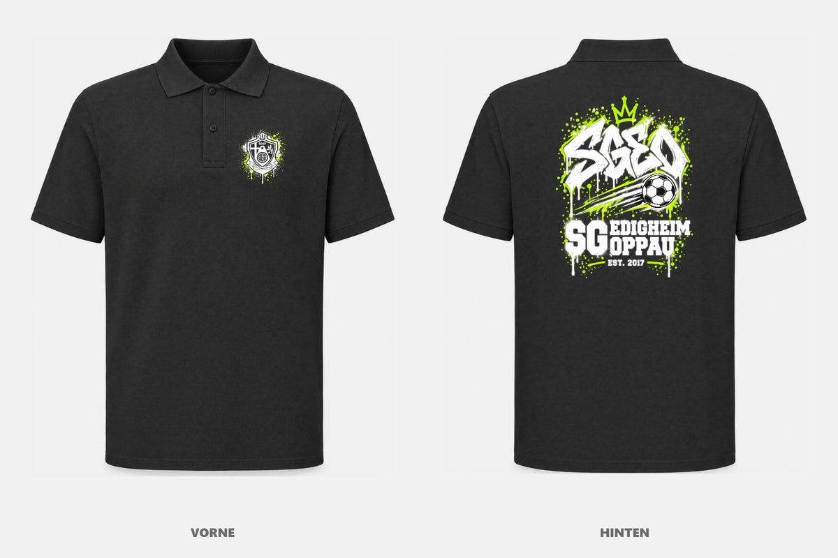 SG Edigheim-Oppau Polo Motiv Graffiti – vorne und hinten