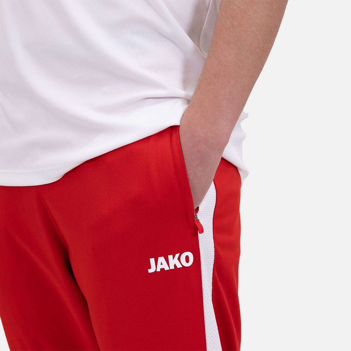 JAKO Polyesterhose Power rot/weiß