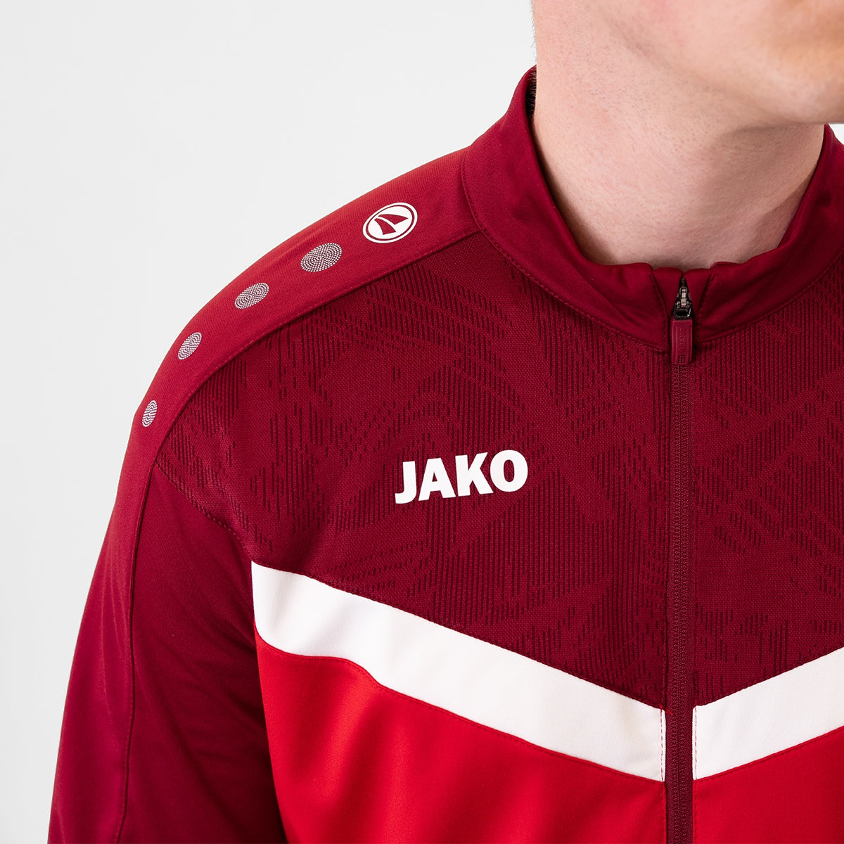 JAKO Polyesterjacke Iconic 9324 rot/weinrot