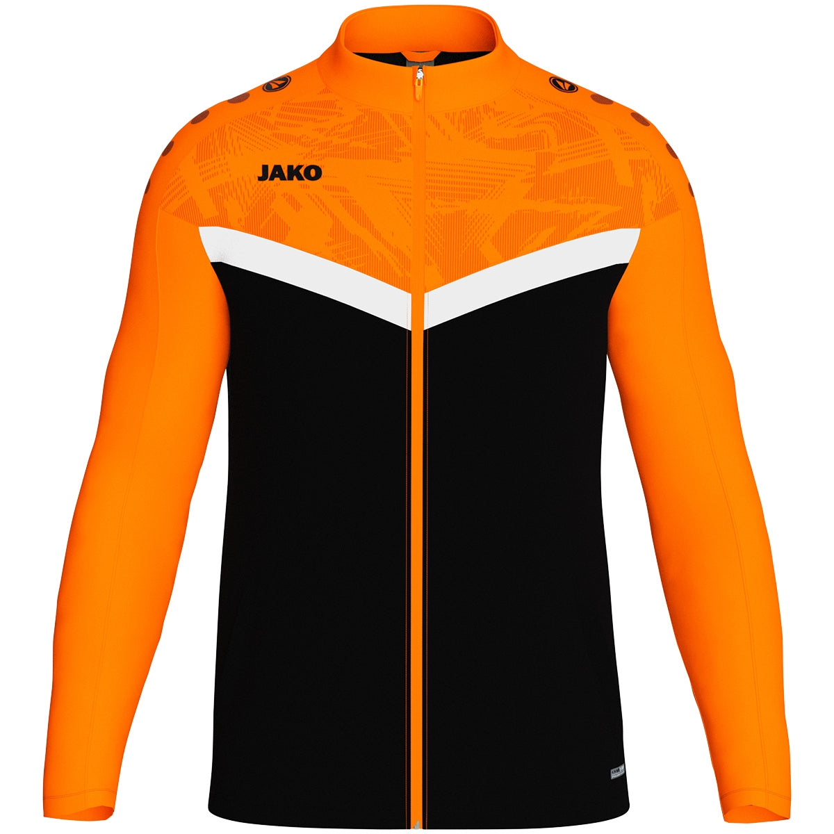 JAKO Polyesterjacke Iconic 9324 schwarz/neonorange