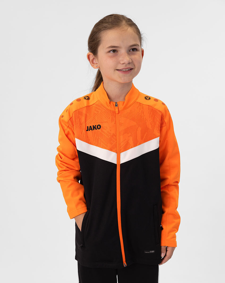JAKO Polyesterjacke Iconic 9324 schwarz/neonorange