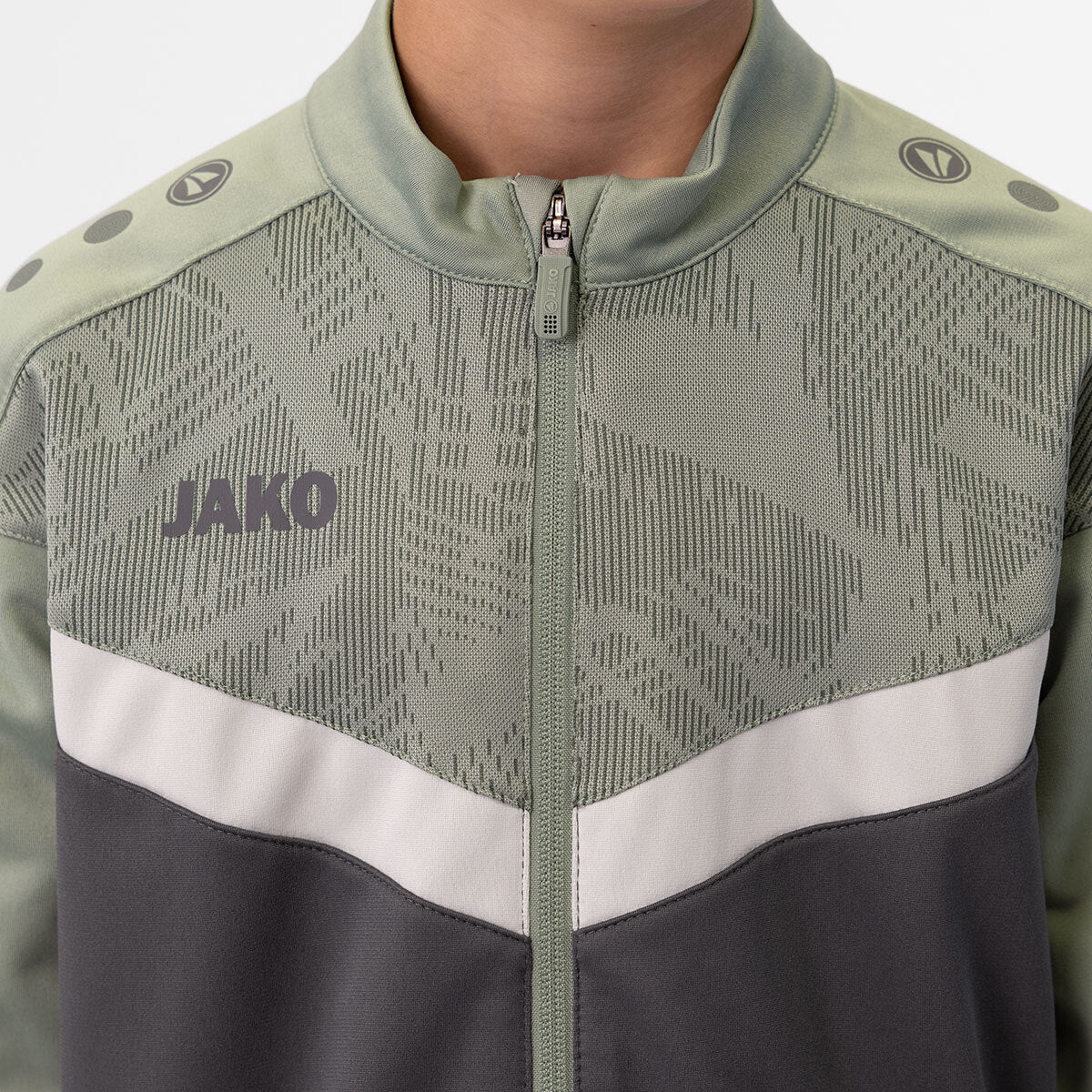 JAKO Polyesterjacke Iconic 9324 anthra light/mintgrün/soft grey