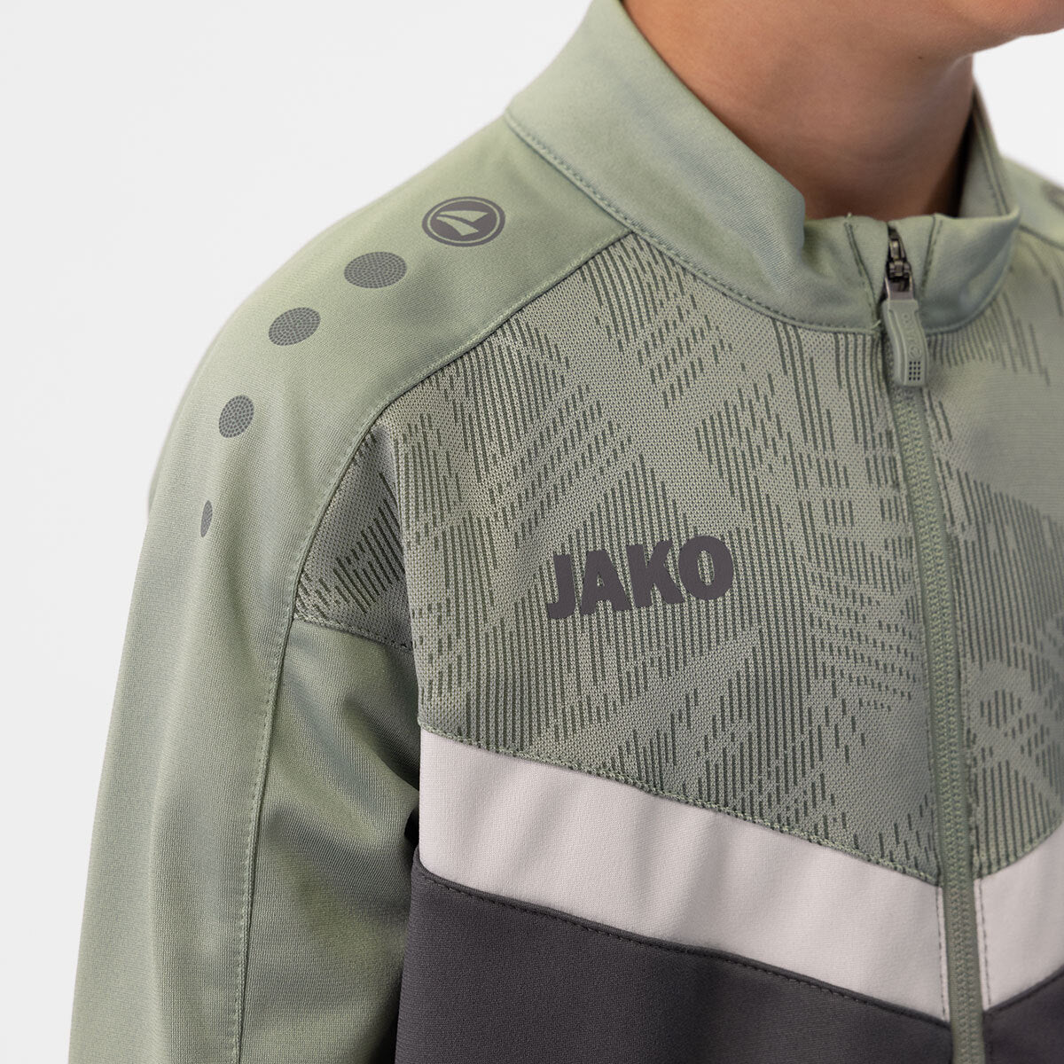 JAKO Polyesterjacke Iconic 9324 anthra light/mintgrün/soft grey