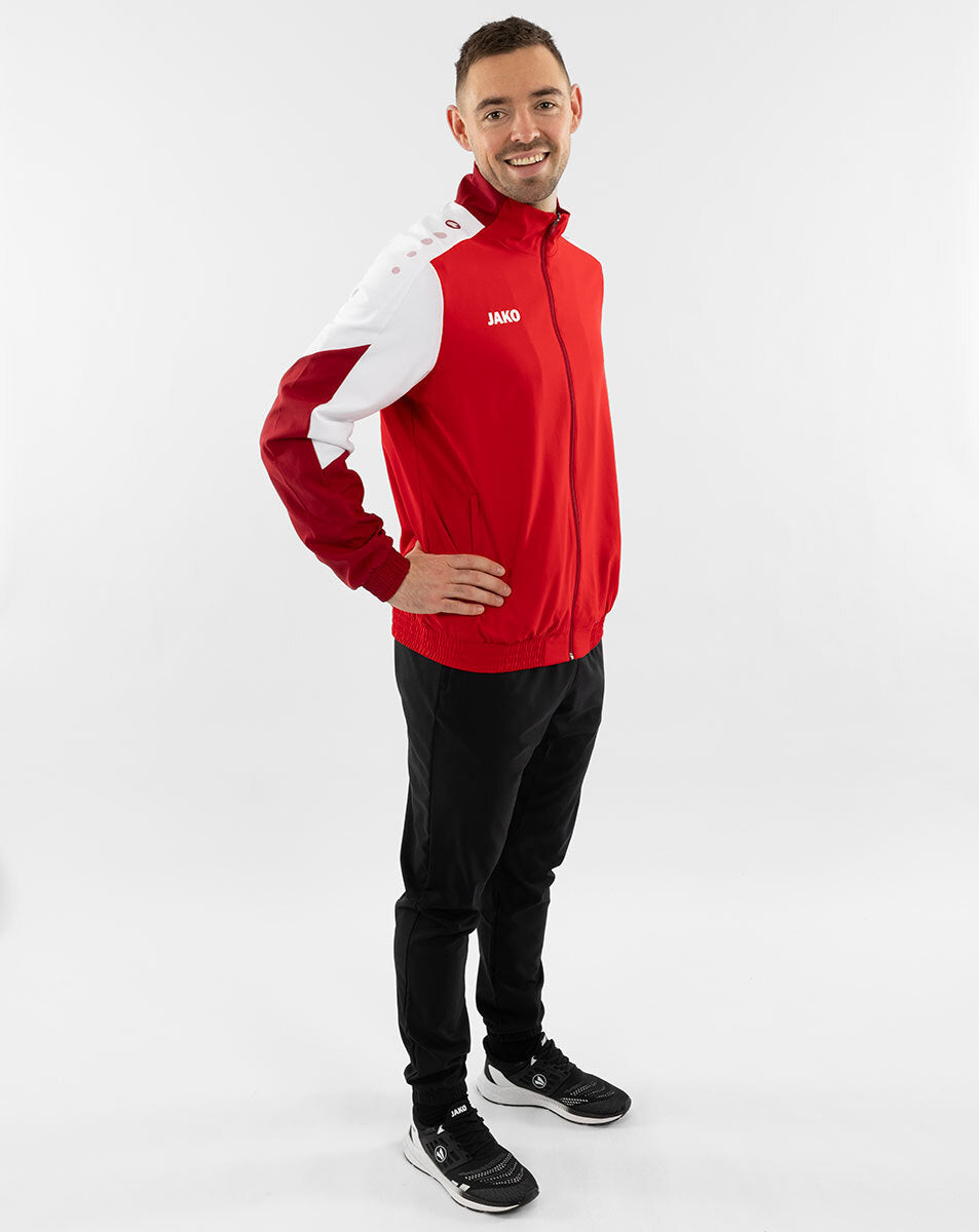 JAKO Webjacke Dynamic rot/weiß/dunkelrot