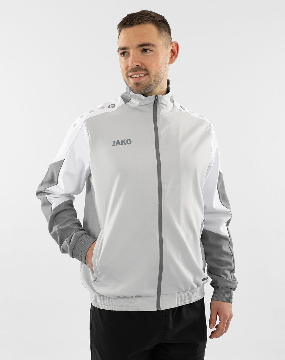 JAKO Webjacke Dynamic hellgrau/weiß/grau