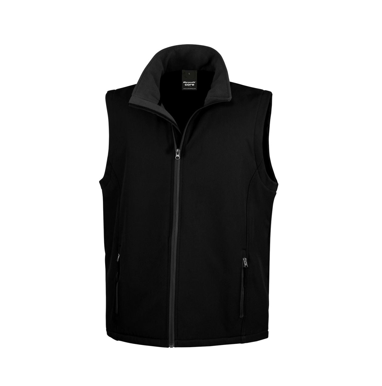 Softshell Bodywarmer Result Schwarz/Schwarz Vorderseite