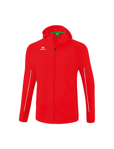 ERIMA LIGA STAR Trainingsjacke mit Kapuze rot/weiß – Vorderansicht