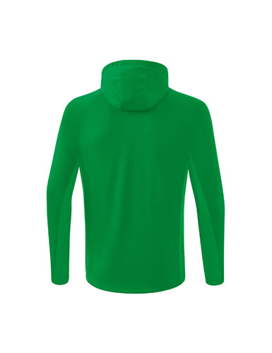 ERIMA LIGA STAR Trainingsjacke mit Kapuze smaragd/weiß – Rückansicht