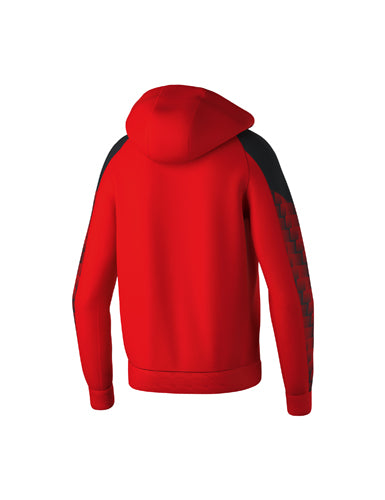ERIMA EVO STAR Trainingsjacke mit Kapuze rot/schwarz – Rückansicht