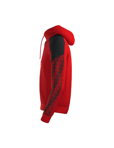 ERIMA EVO STAR Trainingsjacke mit Kapuze rot/schwarz – Seitenansicht