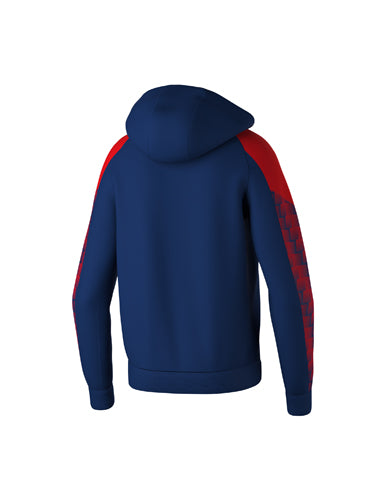 ERIMA EVO STAR Trainingsjacke mit Kapuze new navy/rot – Rückansicht