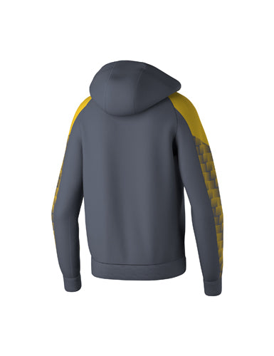 ERIMA EVO STAR Trainingsjacke mit Kapuze slate grey/gelb – Rückansicht