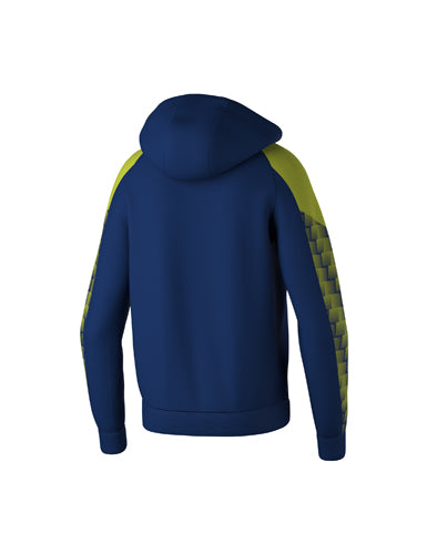 ERIMA EVO STAR Trainingsjacke mit Kapuze new navy/lime – Rückansicht