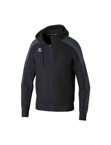 ERIMA EVO STAR Trainingsjacke mit Kapuze schwarz/slate grey – Vorderansicht