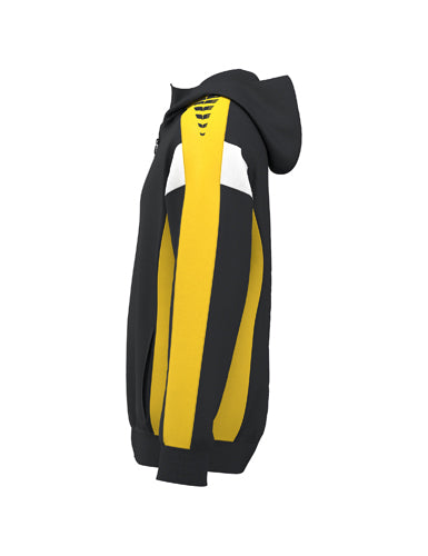 ERIMA CELEBRATE 125 Training Jacket with hood schwarz/gelb – Seitenansicht