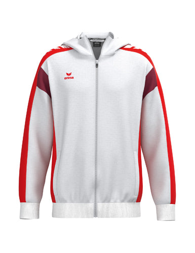 ERIMA CELEBRATE 125 Training Jacket with hood weiß/rot – Vorderansicht