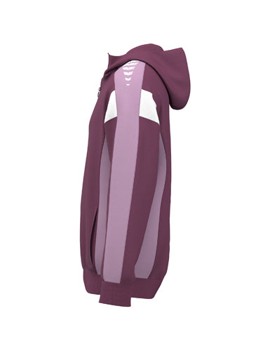 ERIMA CELEBRATE 125 Training Jacket with hood burgundy/lavender – Seitenansicht