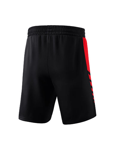 ERIMA Six Wings Worker Shorts schwarz/rot – Rückansicht