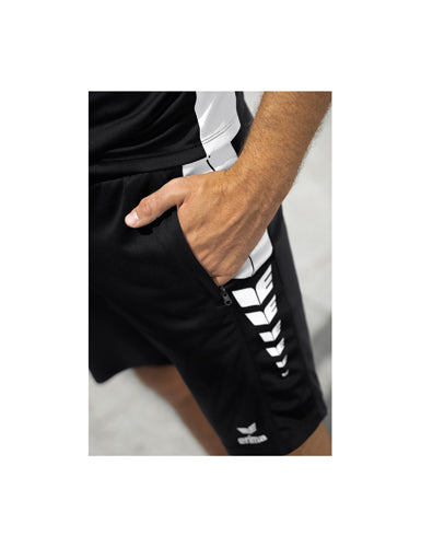 ERIMA Six Wings Worker Shorts schwarz/weiß – Detailansicht