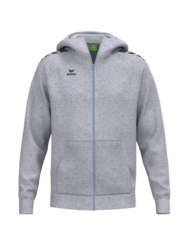 ERIMA CMPT Wings Hoody Jacket grau melange – Vorderansicht