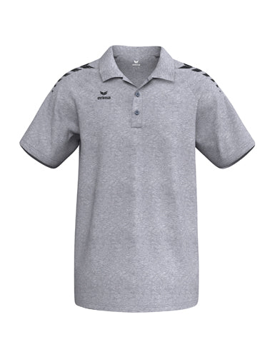 ERIMA CMPT Wings Poloshirt grau melange/schwarz – Vorderansicht