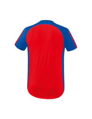 ERIMA Six Wings Trikot rot/new royal – Rückansicht