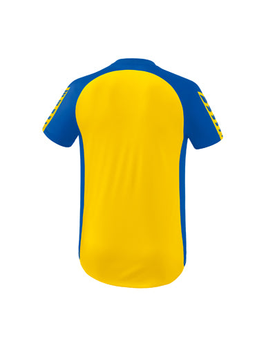 ERIMA Six Wings Trikot gelb/new royal – Rückansicht