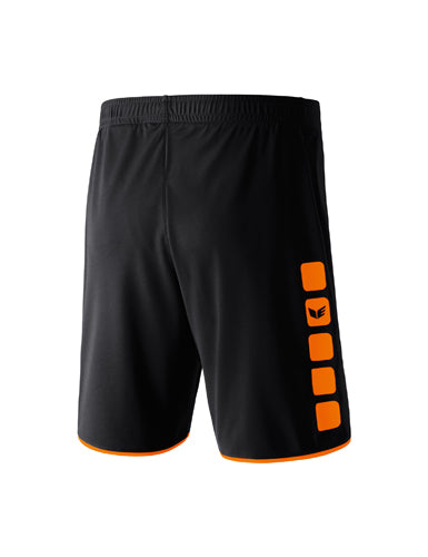 ERIMA CLASSIC 5-C Shorts schwarz/orange – Rückansicht