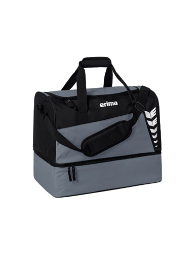 ERIMA SIX WINGS Sporttasche mit Bodenfach slate grey/schwarz – Vorderansicht