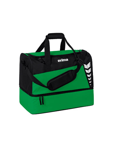 ERIMA SIX WINGS Sporttasche mit Bodenfach smaragd/schwarz – Vorderansicht