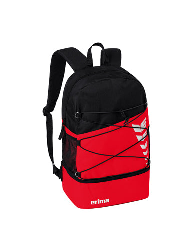 ERIMA SIX WINGS Rucksack rot/schwarz – Vorderansicht
