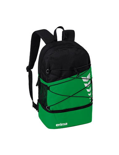 ERIMA SIX WINGS Rucksack smaragd/schwarz – Vorderansicht