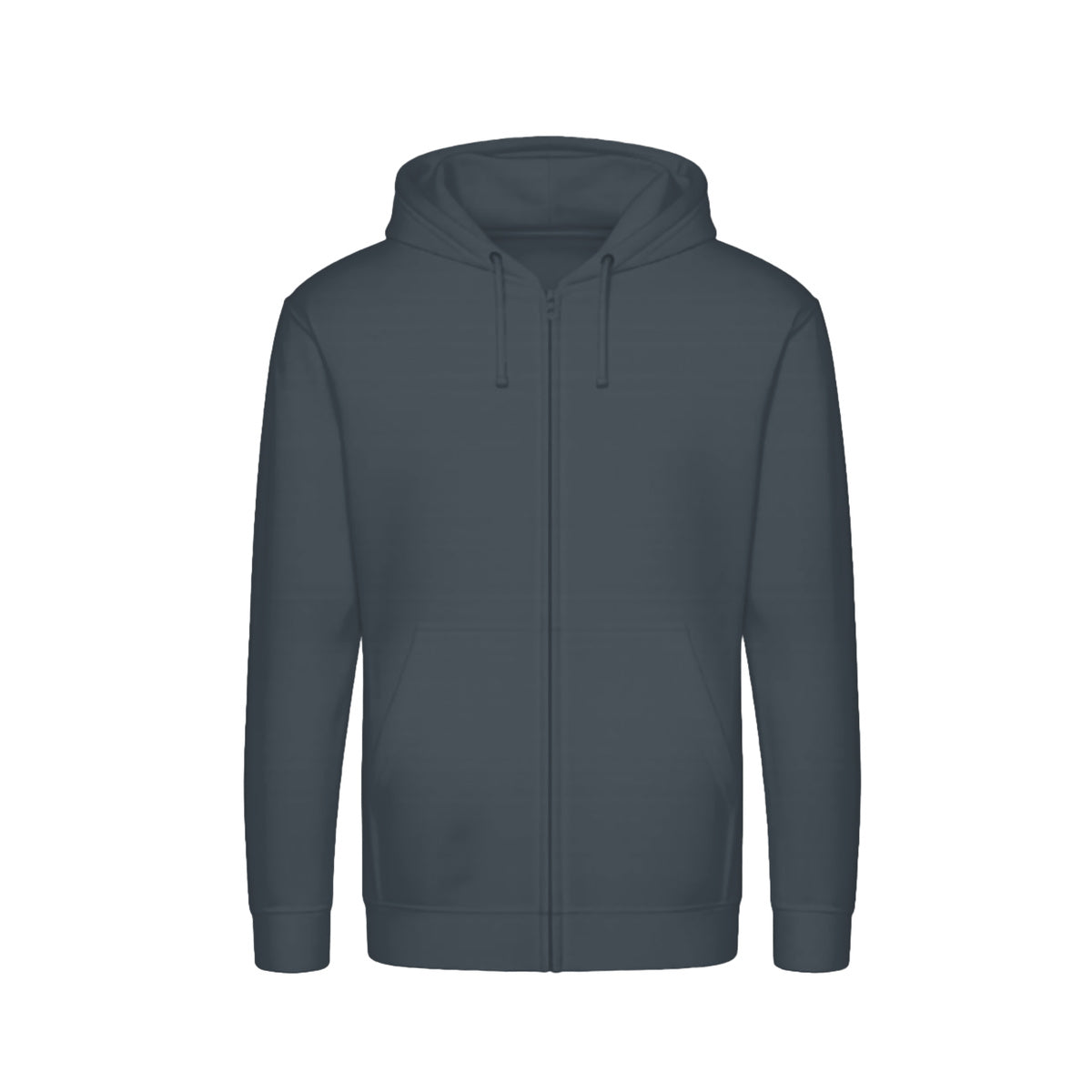Hoodiejacke Just Hoods Solid Charcoal