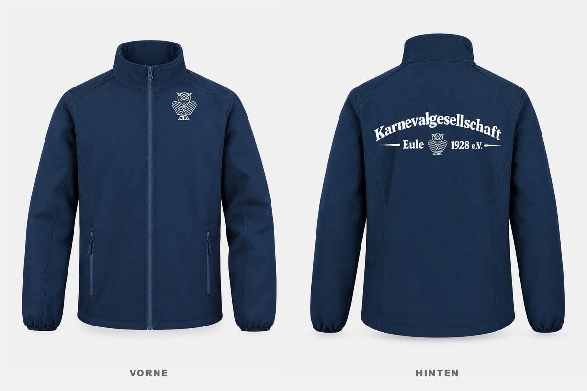 KG Eule 1928 Softshelljacke Result Core Navy vorne und hinten