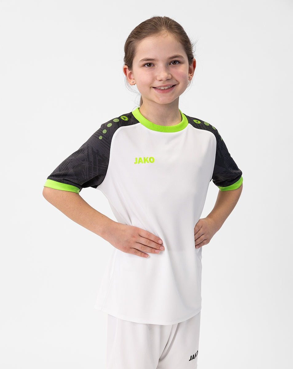 JAKO Trikot Iconic KA weiß/schwarz/neongrün