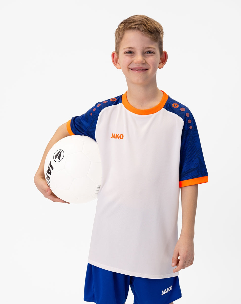 JAKO Trikot Iconic KA weiß/sportroyal/neonorange