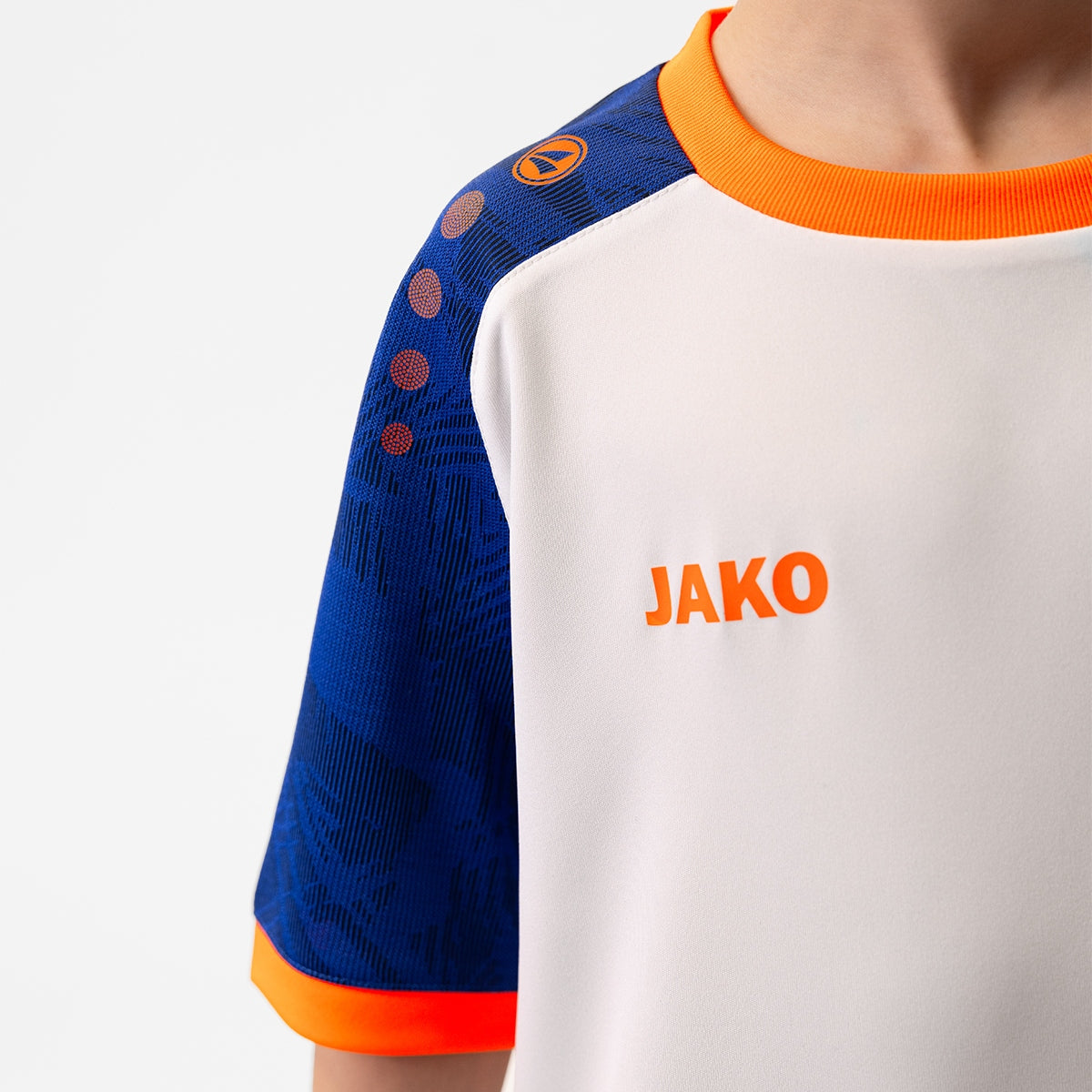 JAKO Trikot Iconic KA weiß/sportroyal/neonorange