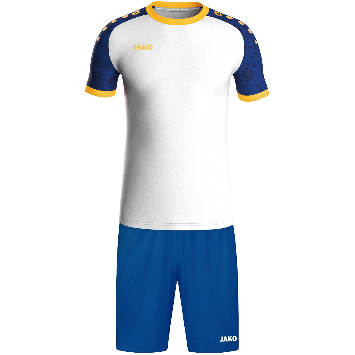 JAKO Trikot Iconic KA weiß/sportroyal/neonorange