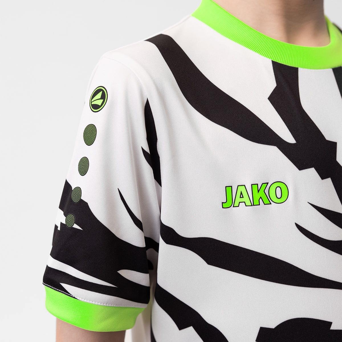 JAKO Trikot Animal KA weiß/schwarz/neongrün