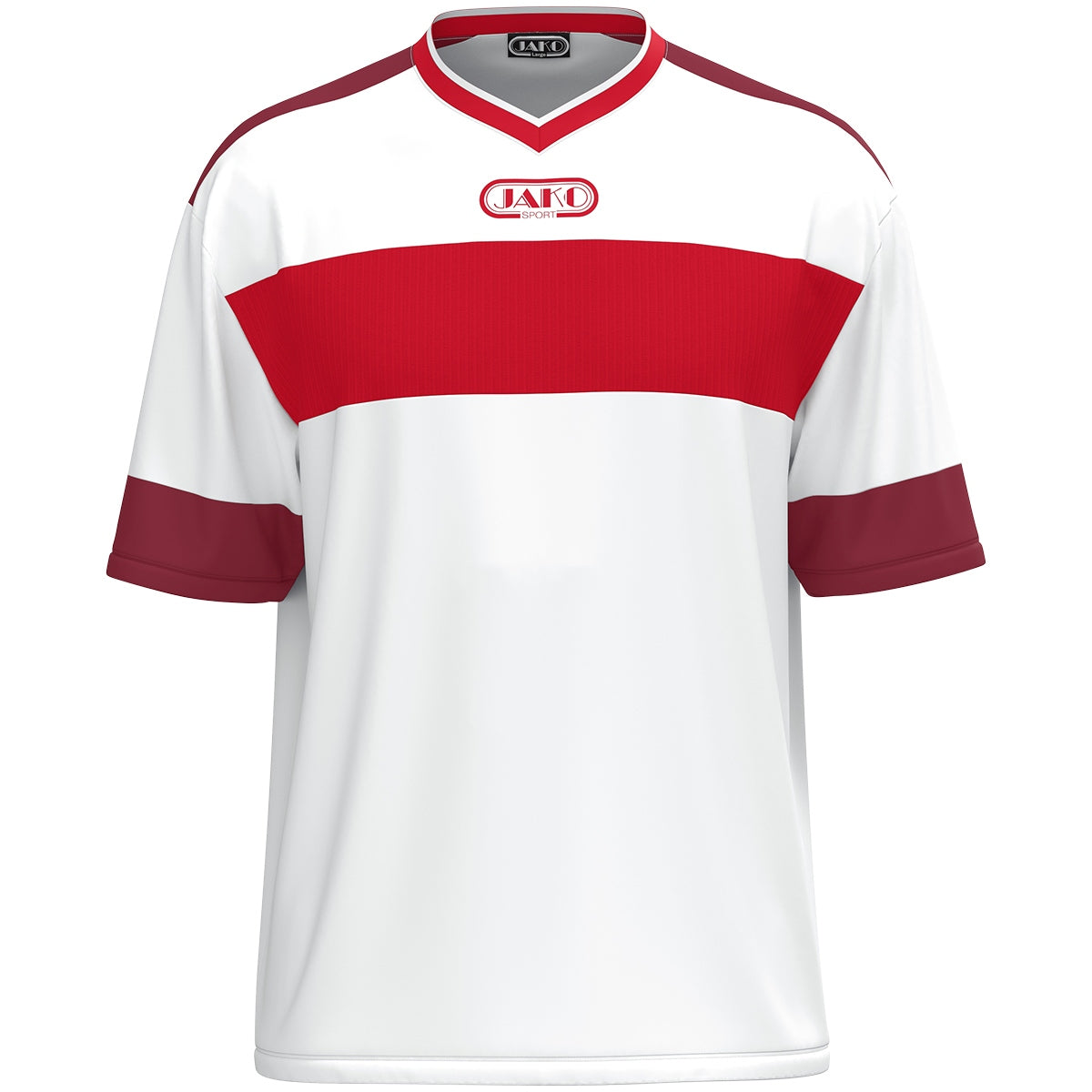 JAKO Trikot Club 92 KA weiß/rot/maroon