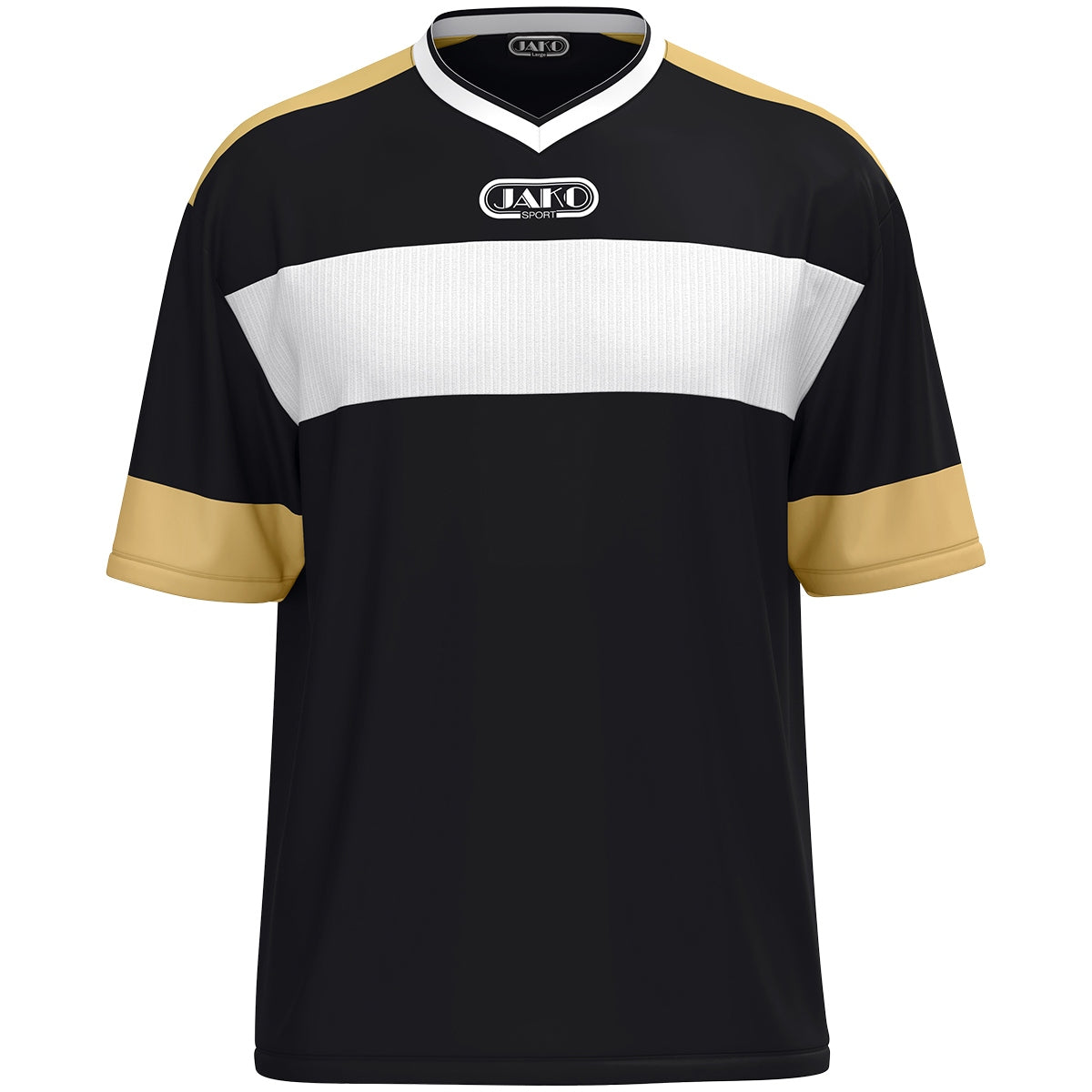 JAKO Trikot Club 92 KA schwarz/weiß/gold