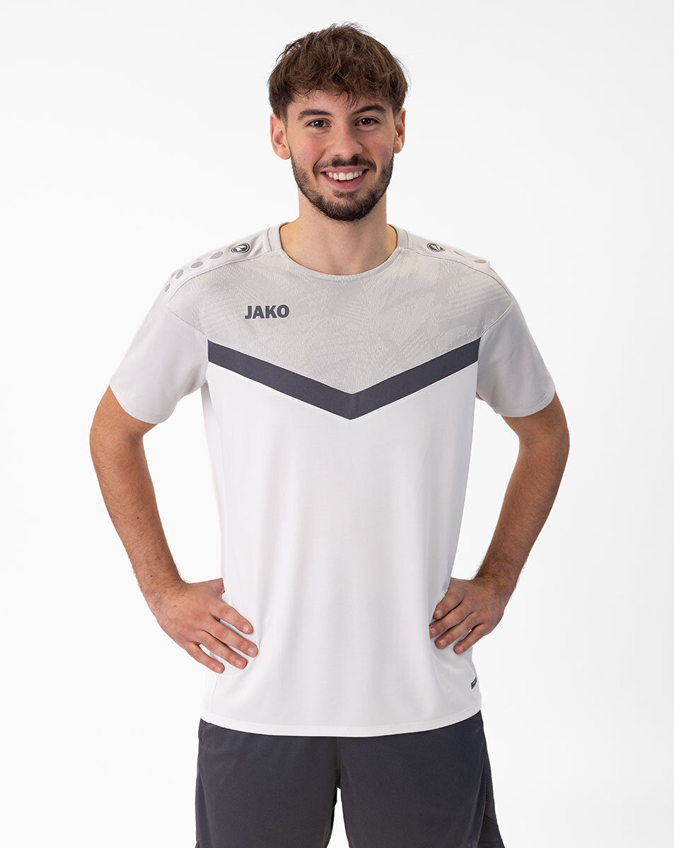 JAKO T-Shirt Iconic 6124 weiß/soft grey/anthra light