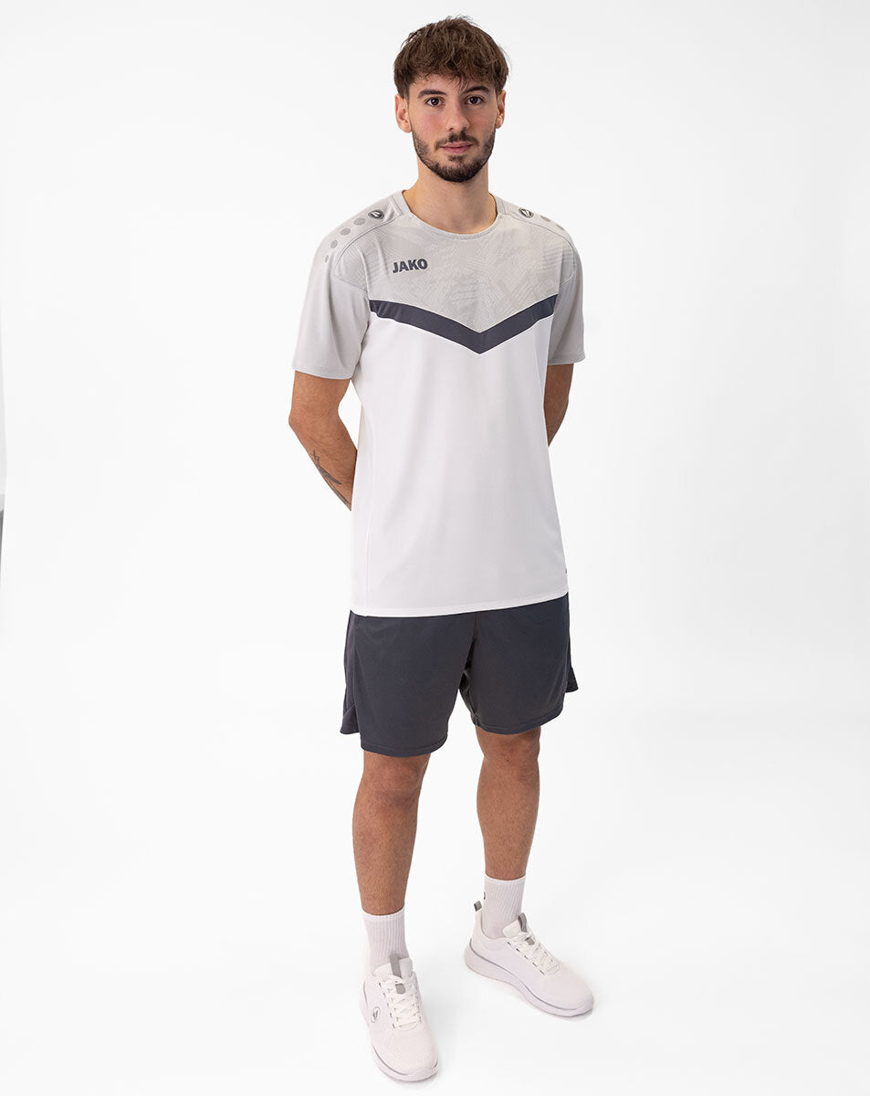 JAKO T-Shirt Iconic 6124 weiß/soft grey/anthra light