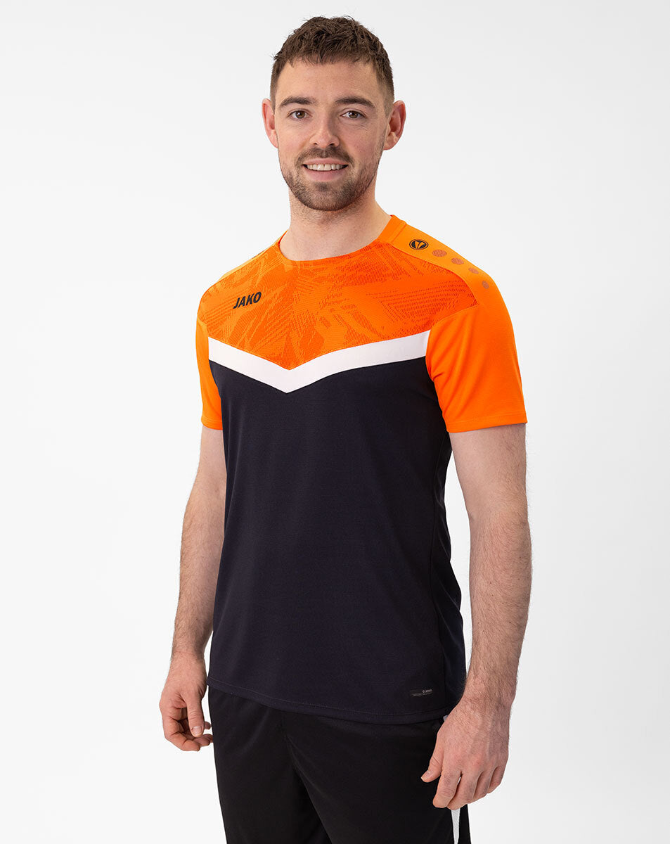 JAKO T-Shirt Iconic 6124 schwarz/neonorange
