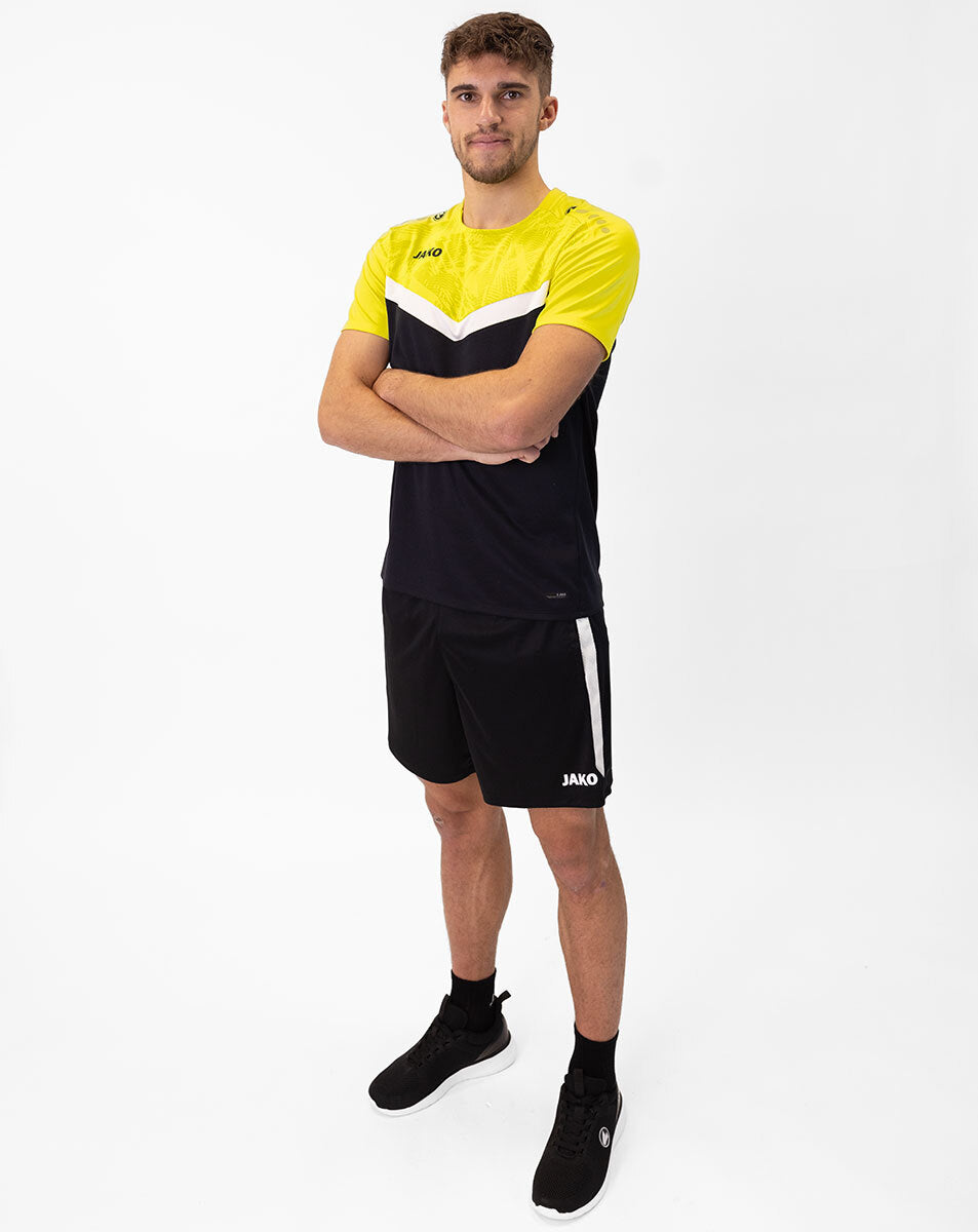 JAKO T-Shirt Iconic 6124 schwarz/soft yellow