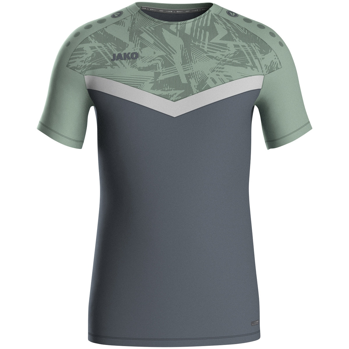 JAKO T-Shirt Iconic 6124 anthra light/mintgrün/soft grey