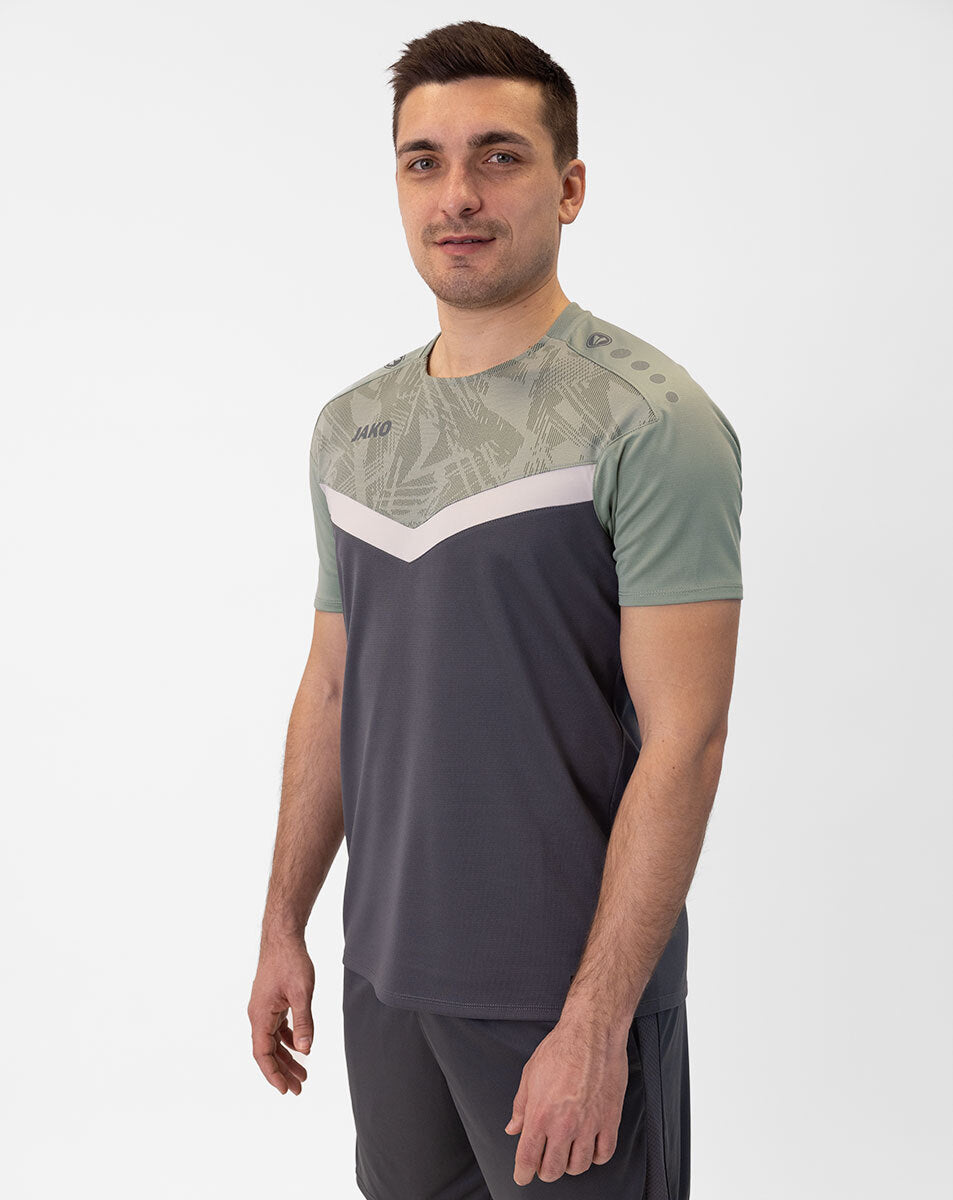 JAKO T-Shirt Iconic 6124 anthra light/mintgrün/soft grey