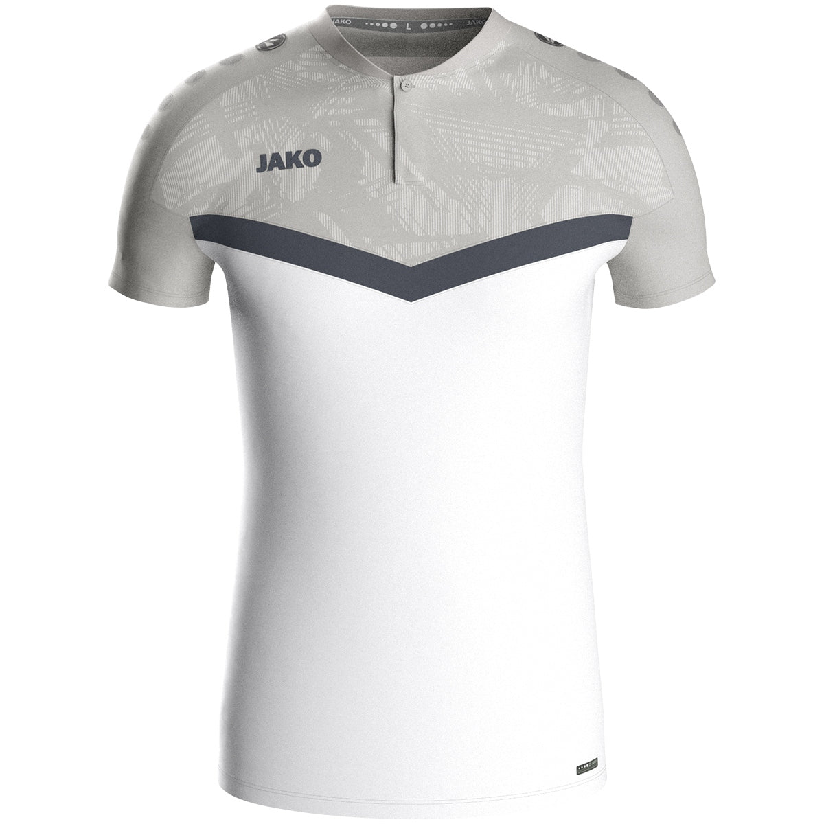 JAKO Polo Iconic 6324 weiß/soft grey/anthra light
