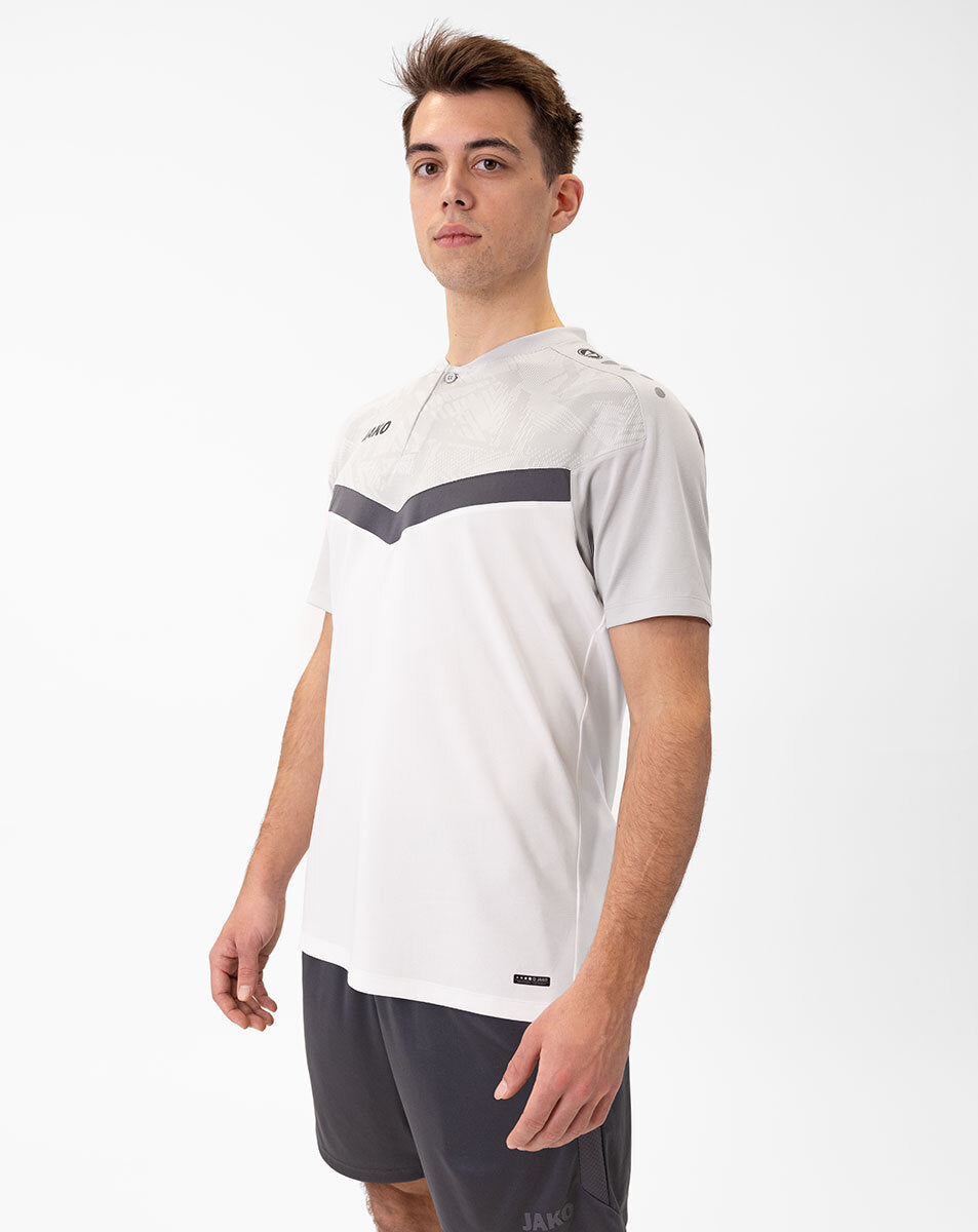 JAKO Polo Iconic 6324 weiß/soft grey/anthra light